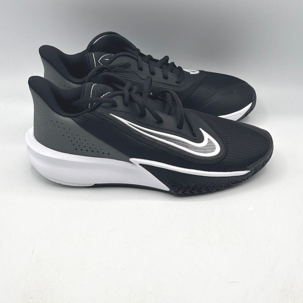 Nike Precision VII Basketball Mens 7 Black White Iron Grey FN4322-005 Low Top